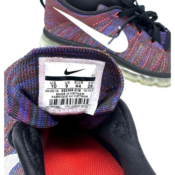 NIKE Men's size 10 FLYKNIT AIRMAX Running Trainers sneakers 620469 016  NEW - Picture 10 of 10